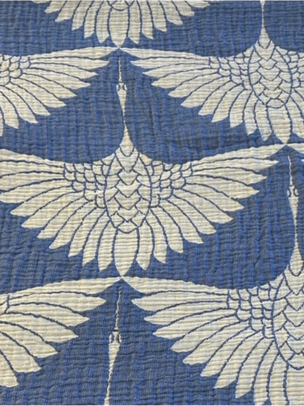 Viral 2026 Birds Jacquard Weave Reversible New With Tags 55 x 75 Soundside Blue